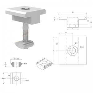 Kẹp Giữa Tấm Pin 30mm 2
