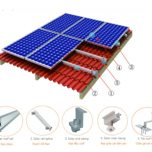 Khung Giá đỡ Tấm Pin Năng Lượng Mặt Trời Mái Ngói